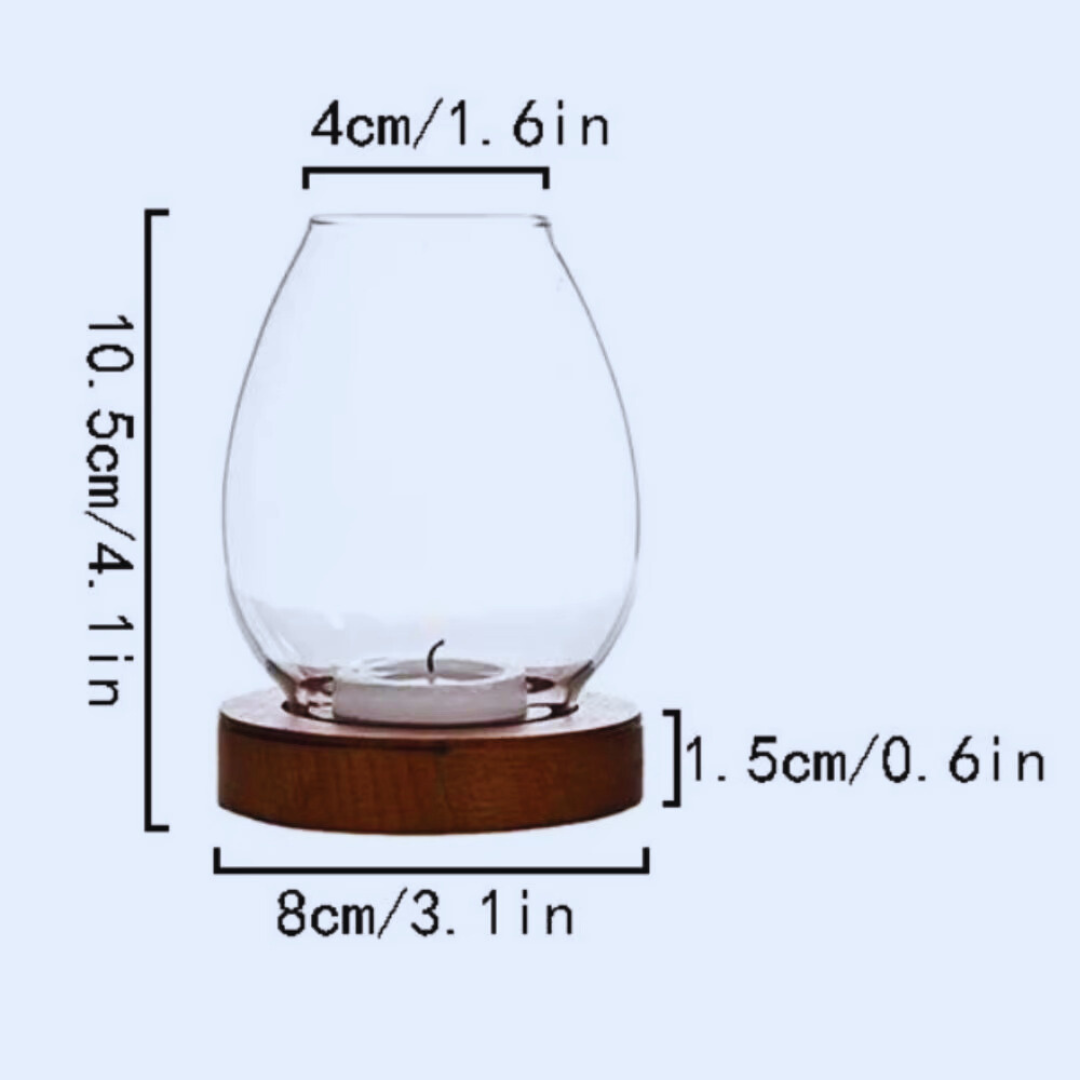Transparent Glass Candle Holder