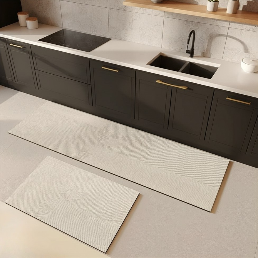 Kitchen Floor Mat Non Slip Absorbent Runner Rug (2 Pieces)