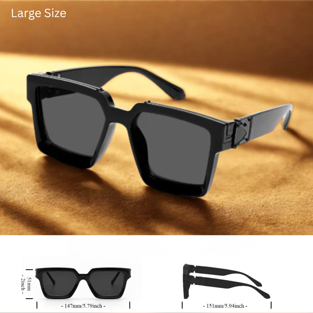 Square Retro Sunglasses Unisex Polycarbonate Frame