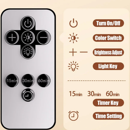 Rechargeable LED Night Light Touch Remote USB Lamp