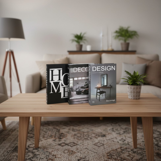 3PC Decorative Faux Book Set Modern Hardcover Display Bookshelf Décor