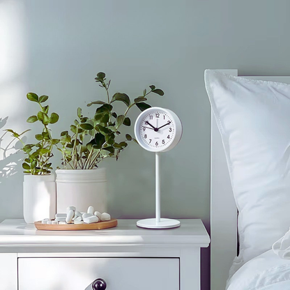 Metal Desk Alarm Clock Retro Pedestal 8.4"/21cm