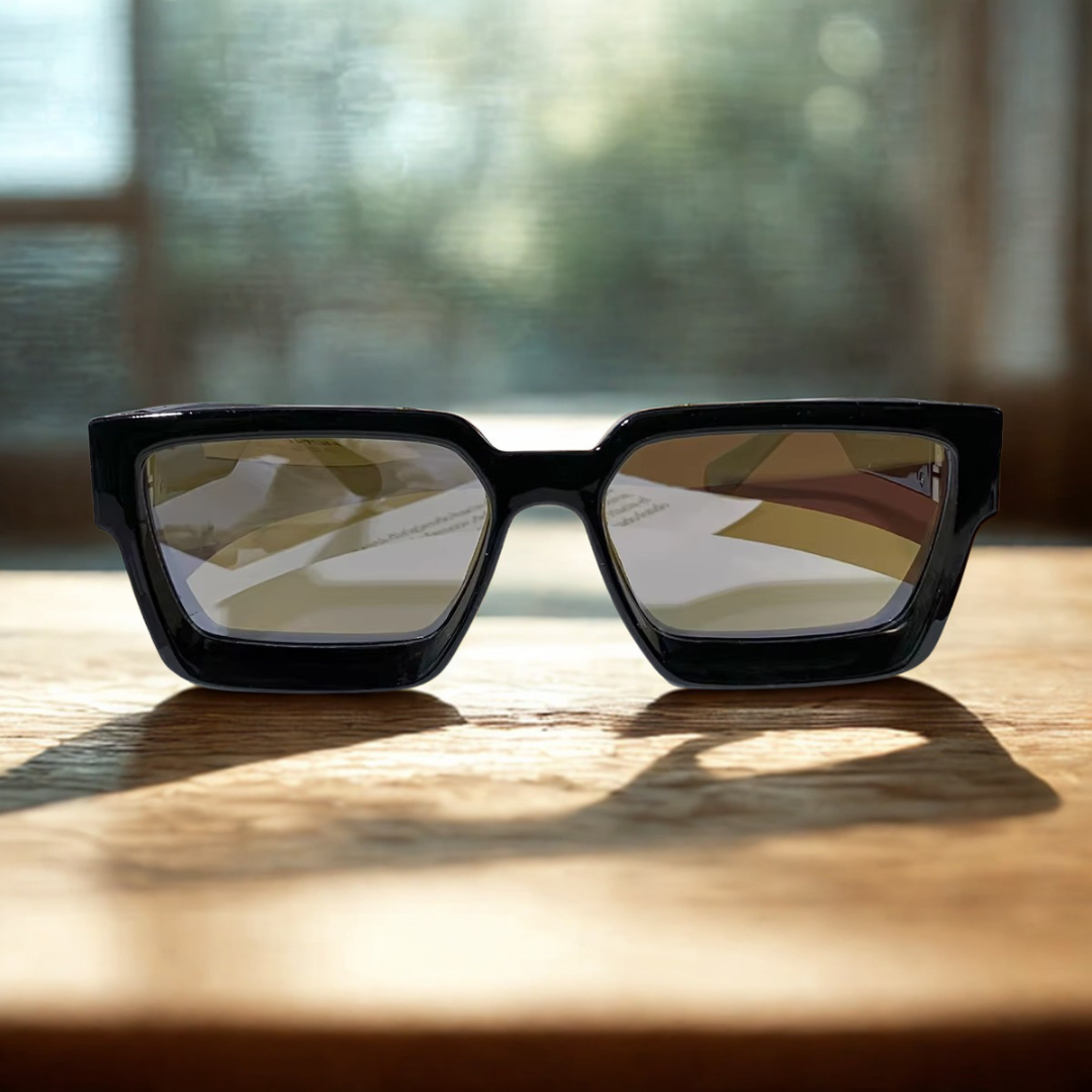 Square Retro Sunglasses Unisex Polycarbonate Frame