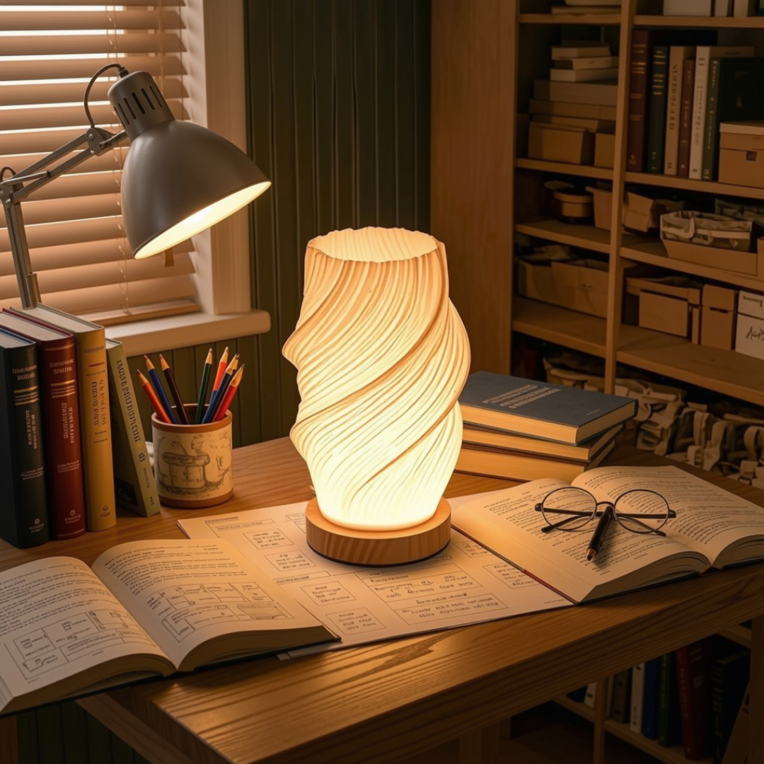 3D Spiral Bedside Table Lamp USB Dimmable LED Night Light