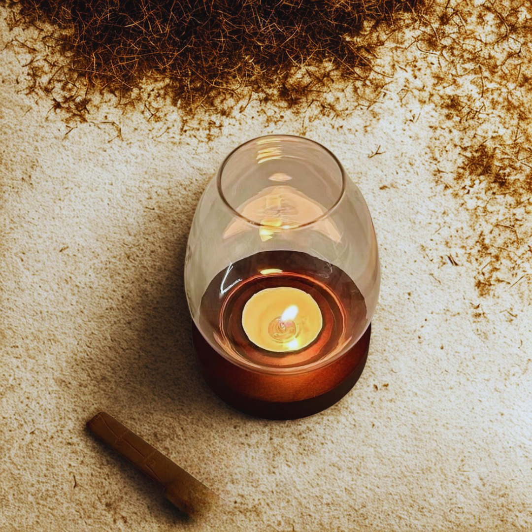 Transparent Glass Candle Holder