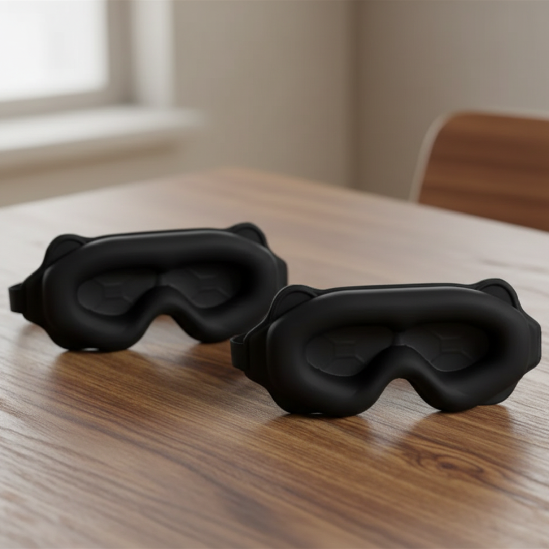3D Sleep Eye Mask Light Blocking Travel Blindfold Adjustable Soft Eyeshade