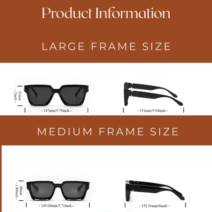 Square Retro Sunglasses Unisex Polycarbonate Frame