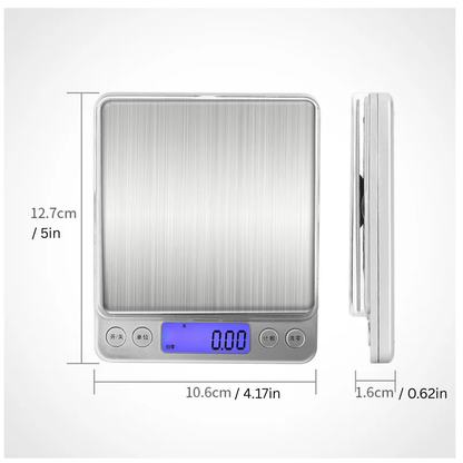 Digital Kitchen Scale USB Rechargeable Precision Weight
