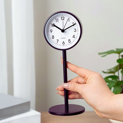 Metal Desk Alarm Clock Retro Pedestal 8.4"/21cm