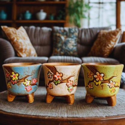 Ceramic Hand Painted Pot