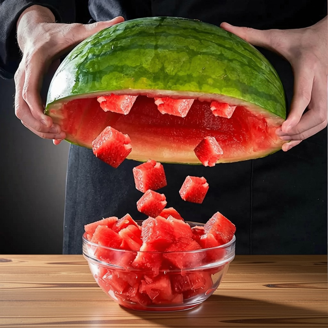 Stainless Steel Watermelon Cutter & Fruit Cube Slicer