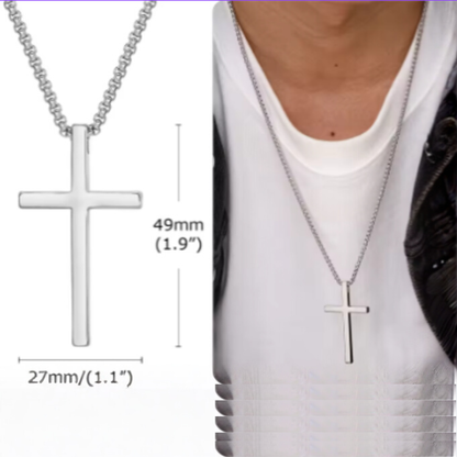 Unisex Cross Pendant Necklace