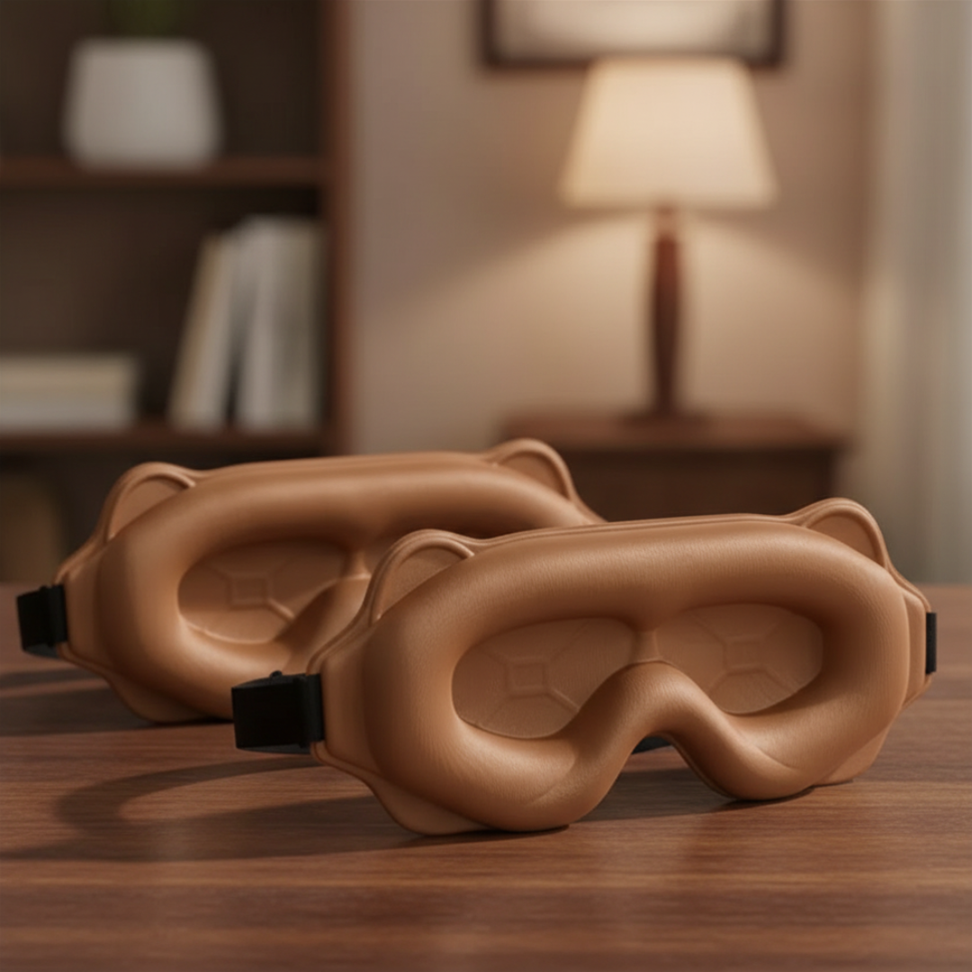 3D Sleep Eye Mask Light Blocking Travel Blindfold Adjustable Soft Eyeshade