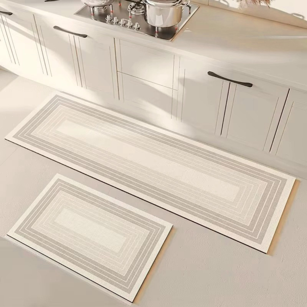 Kitchen Floor Mat Non Slip Absorbent Runner Rug (2 Pieces)