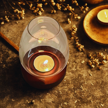 Transparent Glass Candle Holder