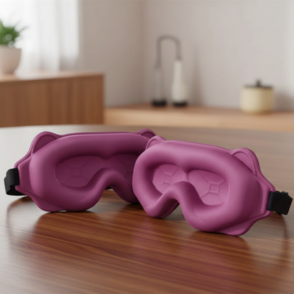 3D Sleep Eye Mask Light Blocking Travel Blindfold Adjustable Soft Eyeshade