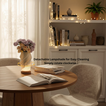 3D Spiral Bedside Table Lamp USB Dimmable LED Night Light