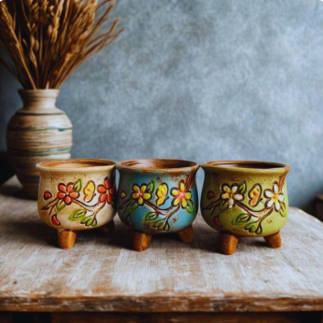 Ceramic Hand Painted Pot