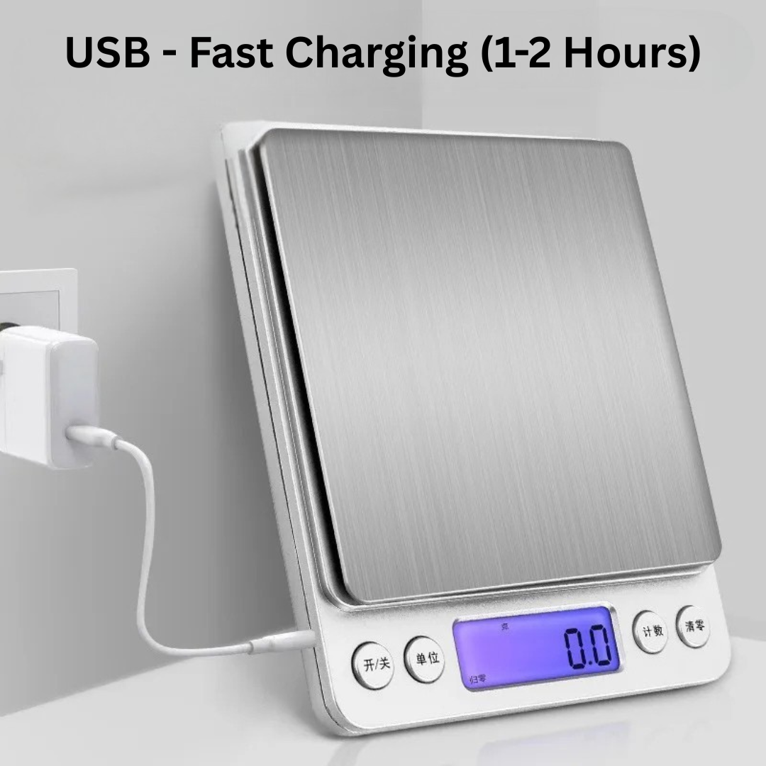 Digital Kitchen Scale USB Rechargeable Precision Weight