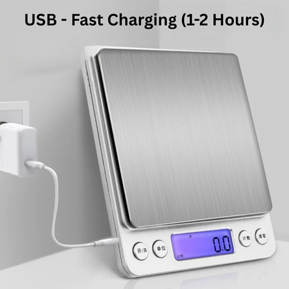 Digital Kitchen Scale USB Rechargeable Precision Weight