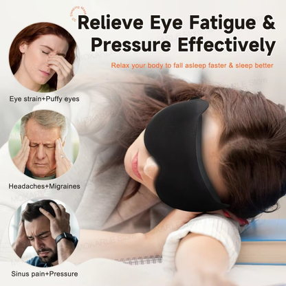 3D Sleep Eye Mask Light Blocking Travel Blindfold Adjustable Soft Eyeshade