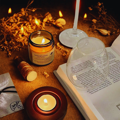Transparent Glass Candle Holder