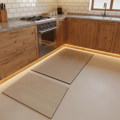 Kitchen Floor Mat Non Slip Absorbent Runner Rug (2 Pieces)