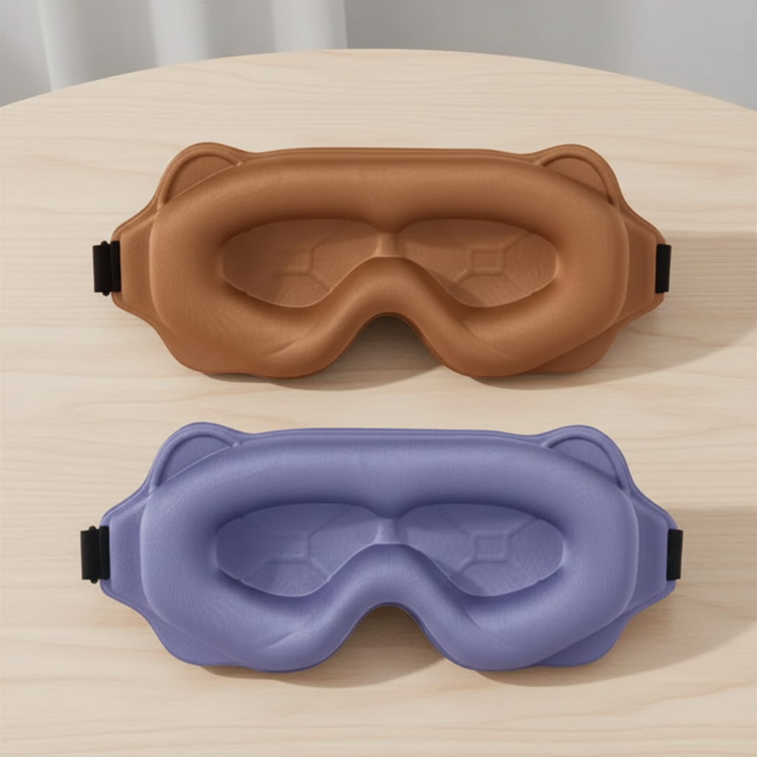 3D Sleep Eye Mask Light Blocking Travel Blindfold Adjustable Soft Eyeshade