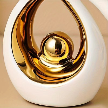 Ceramic Swan Statue Home Décor