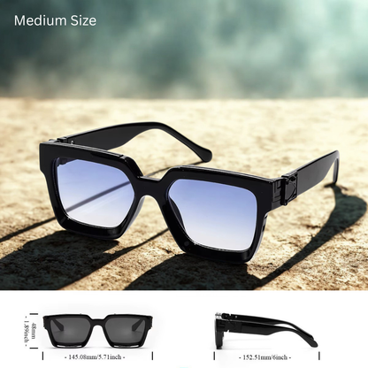 Square Retro Sunglasses Unisex Polycarbonate Frame