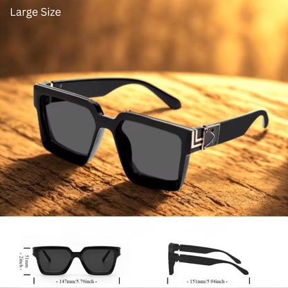 Square Retro Sunglasses Unisex Polycarbonate Frame