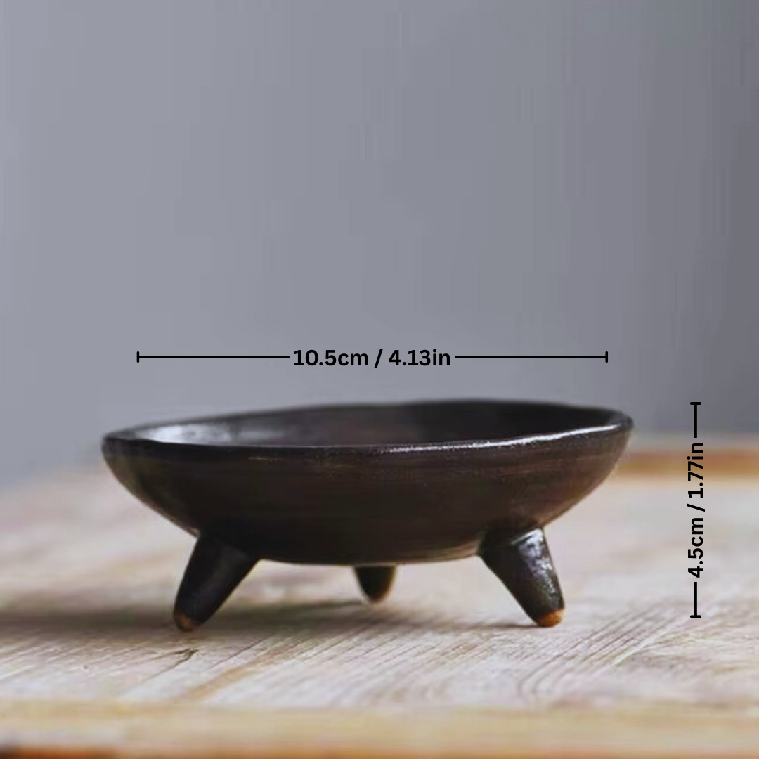 Rough Pottery Tripod Tray