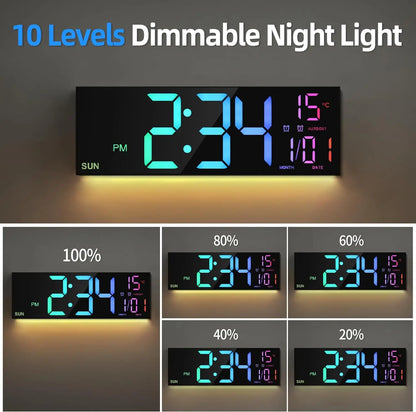 Remote Control Digital Wall Clock