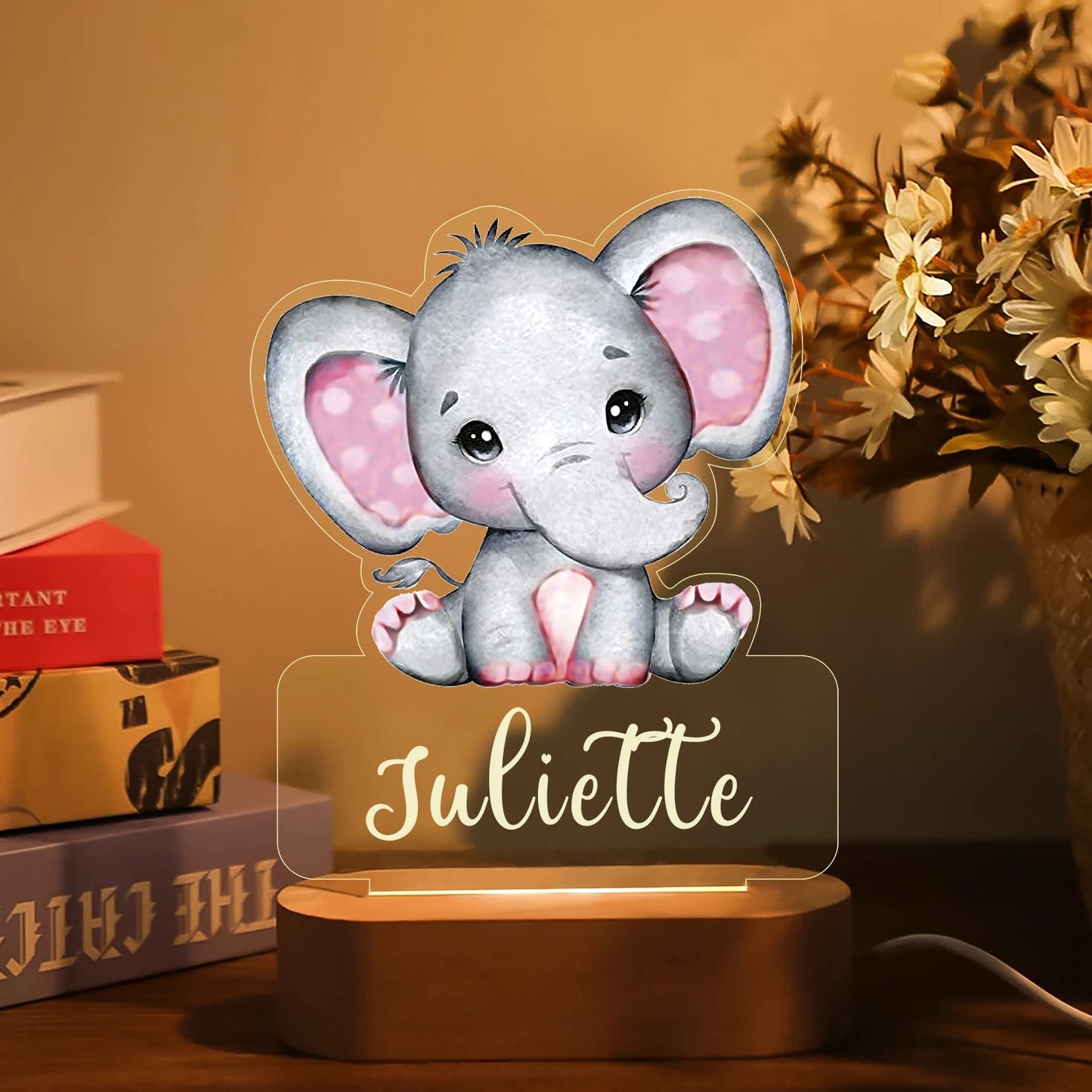 Personalised Children Animal Night Light