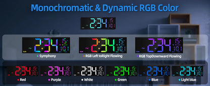 Remote Control Digital Wall Clock