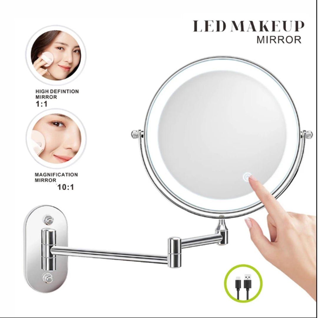 LED 10X Magnifying Makeup Mirror