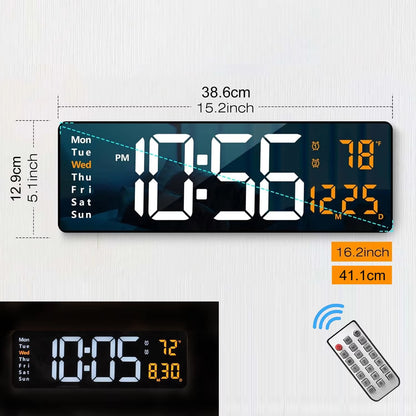 Remote Control Digital Wall Clock